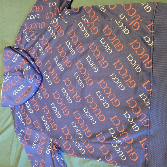 Gucci Navy and Red Logo Hoodie - Picture 3 of 7